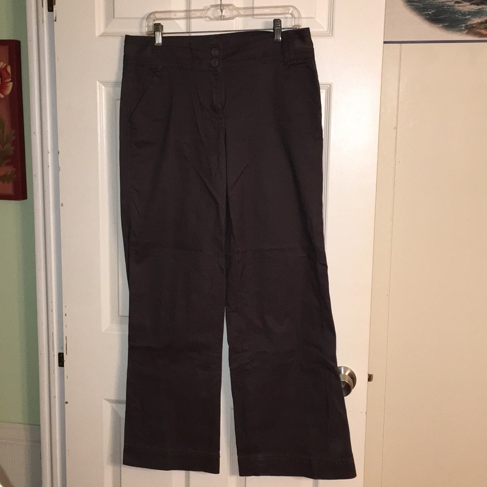Gray New York and Company Wide Leg Chinos Size 8